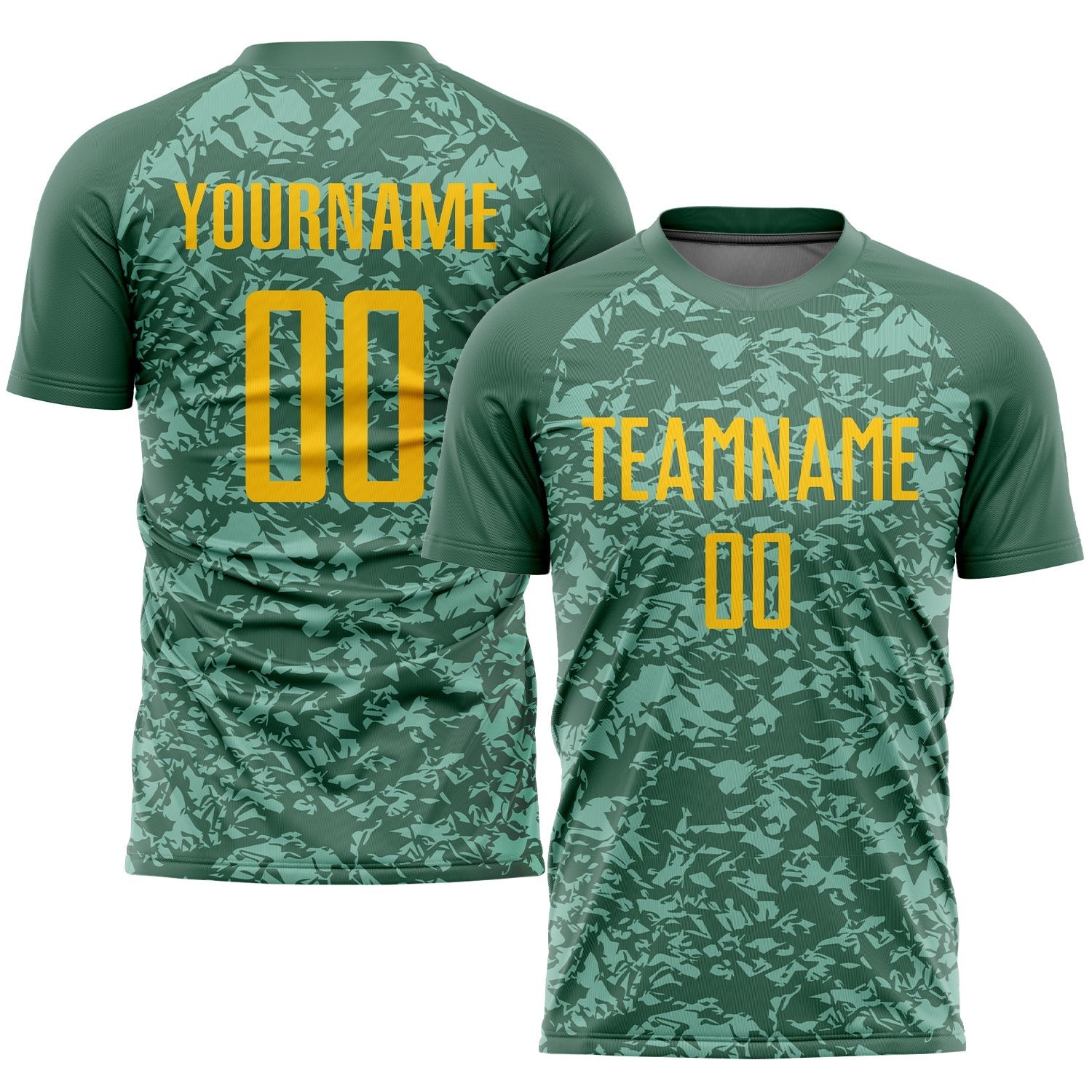 Olive Gold Sublimation Salute To Service Custom Soccer Jersey