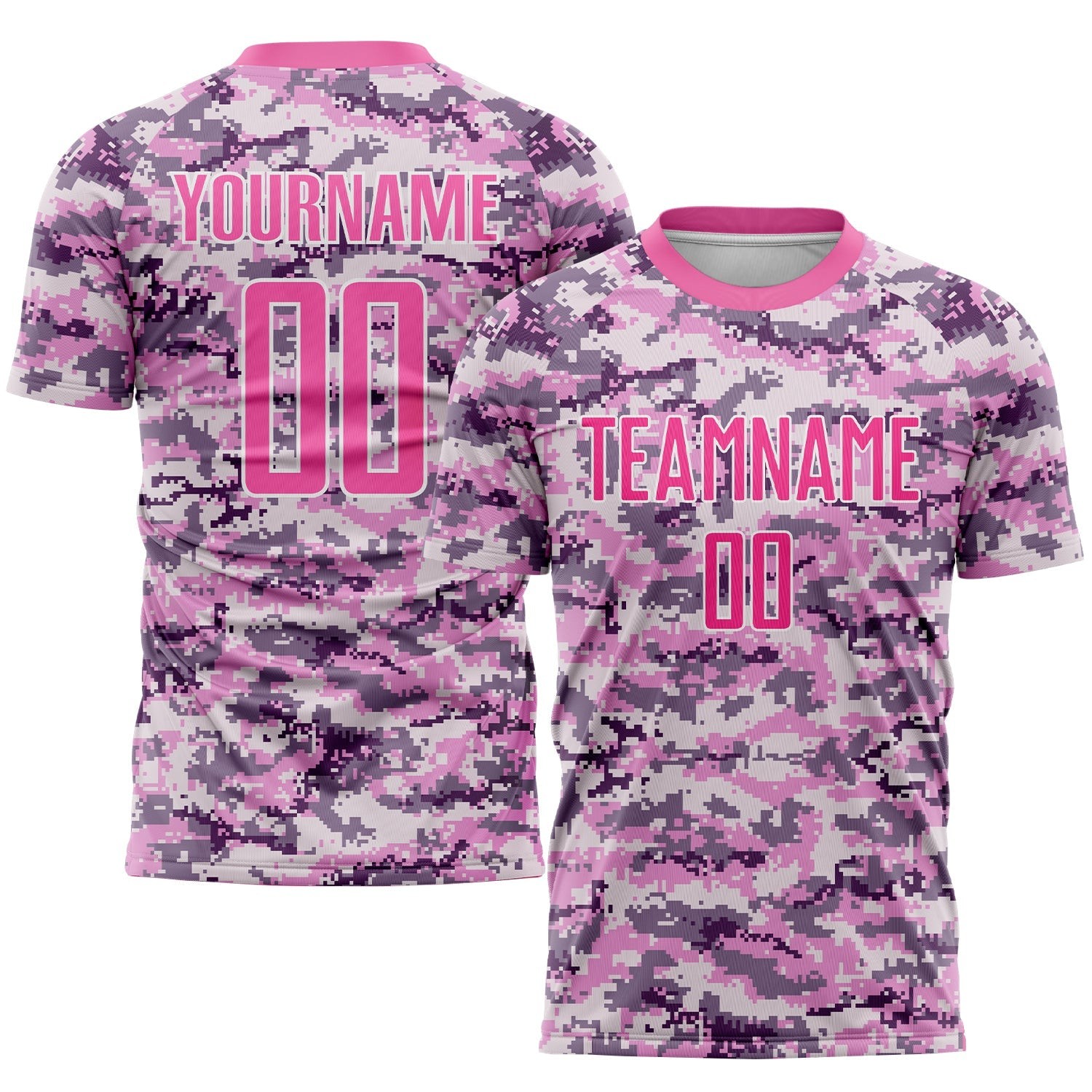 Camo Pink-White Sublimation Salute To Service Custom Soccer Jersey