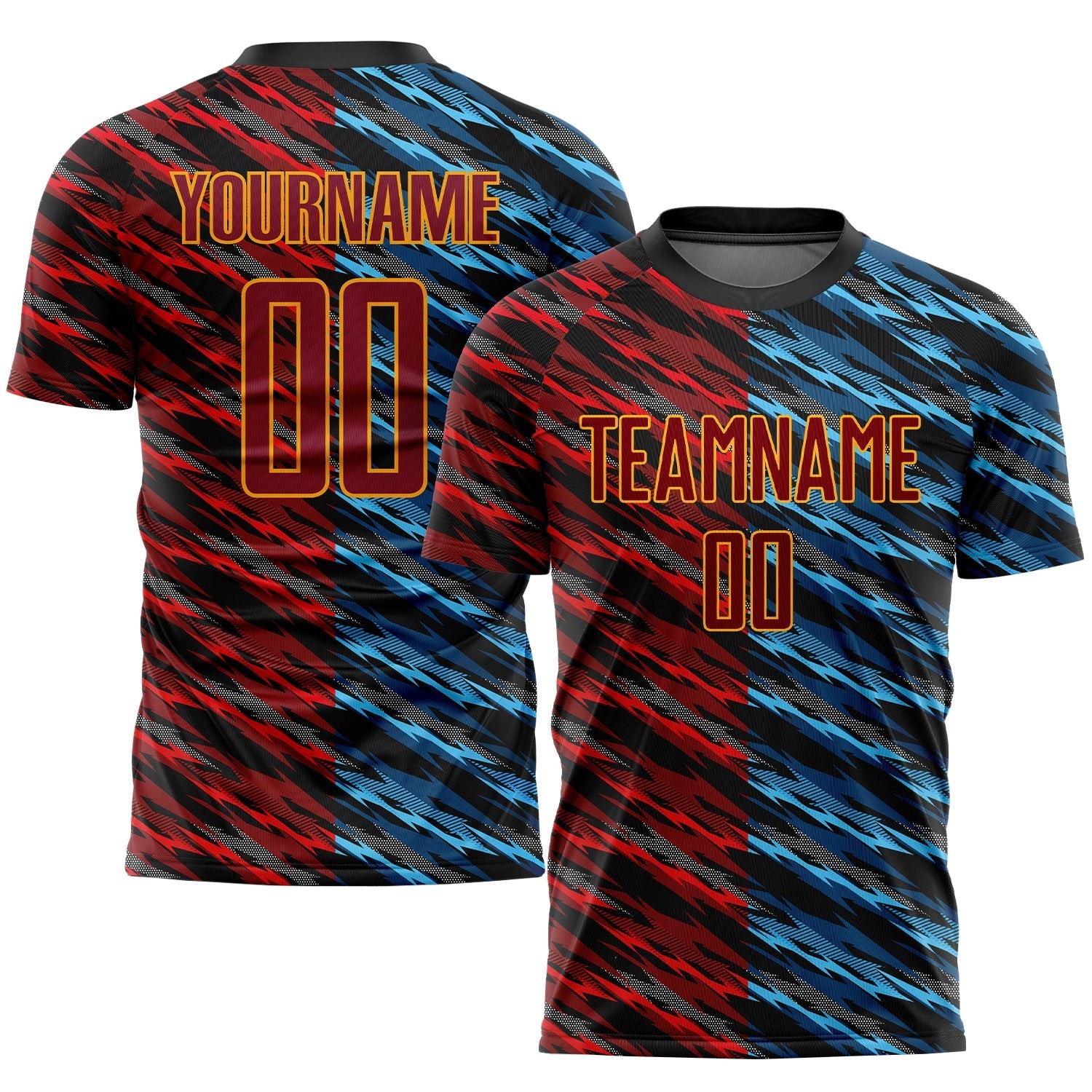 Camo Crimson-Black Sublimation Salute To Service Custom Soccer Jersey