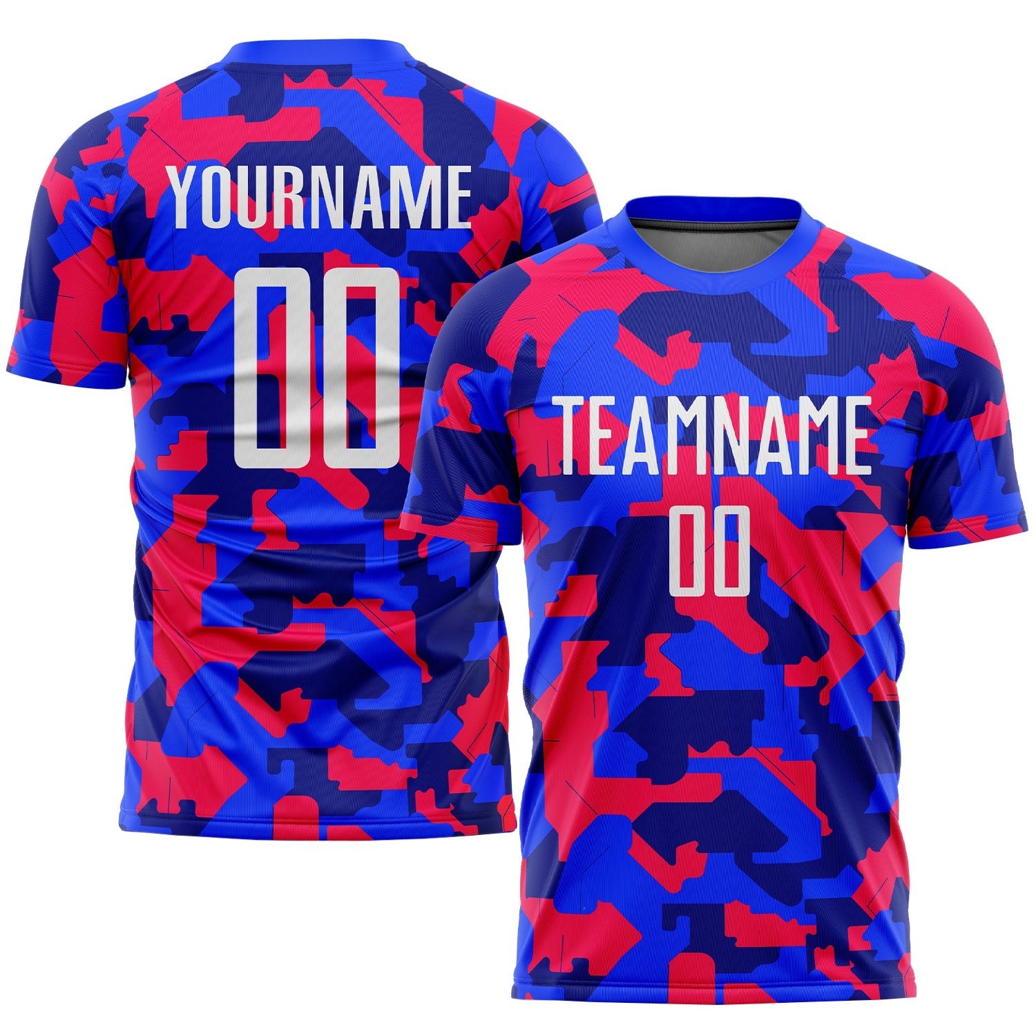 Camo White-Royal Sublimation Salute To Service Custom Soccer Jersey