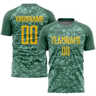 Olive Gold Sublimation Salute To Service Custom Soccer Jersey